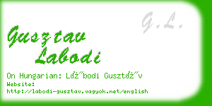 gusztav labodi business card